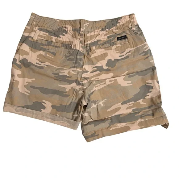 Sanctuary Women's Camo Utility Shorts in Tan and Olive - Picture 2 of 6